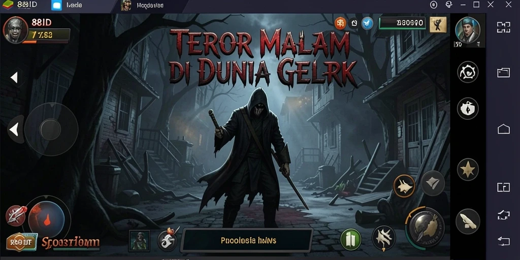 Screenshot menampilkan karakter dalam situasi menegangkan di dunia Horror.