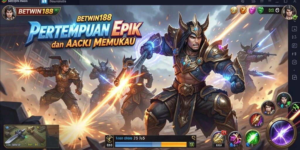 Tangkapan layar BETWIN188 menampilkan aksi pertempuran yang mendebarkan.