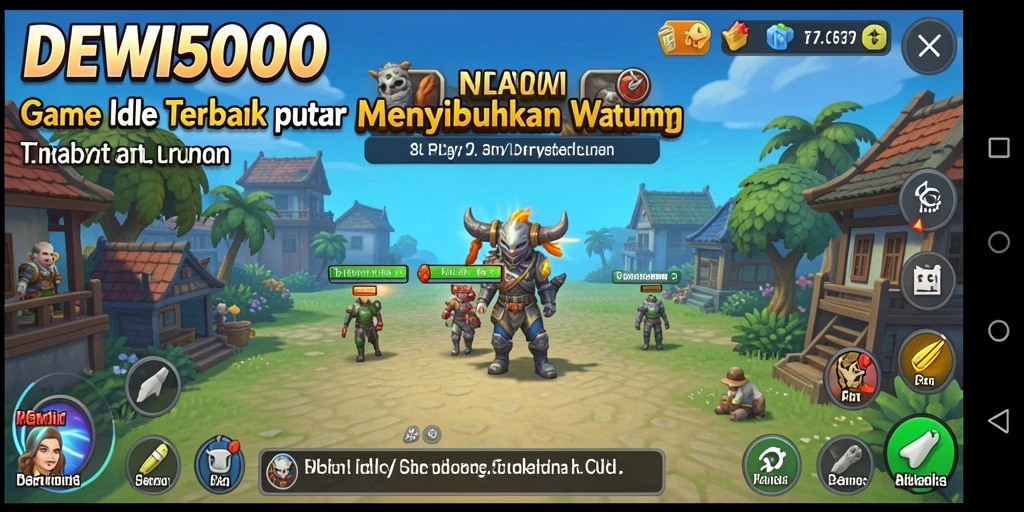 Tampilan gameplay menarik dari DEWI5000 dengan karakter unik.