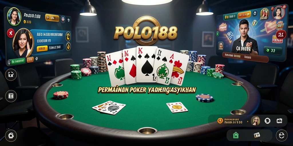 Gameplay POLO188 menampilkan pertarungan seru antar pemain poker.